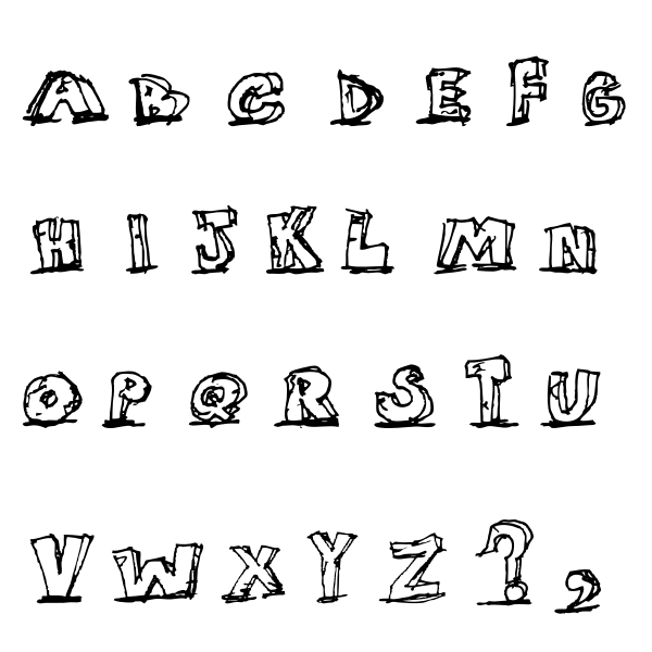 SVG Hand Drawn alphabet