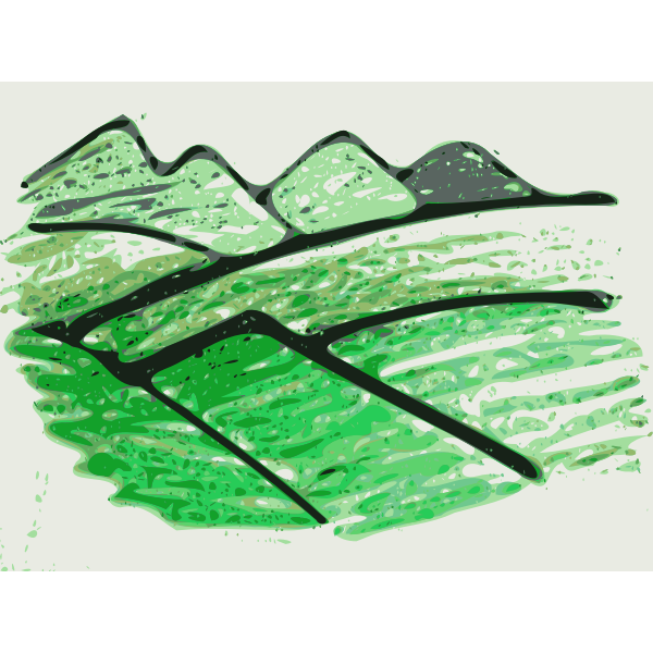 SVG Hand-drawn illustration of mountains