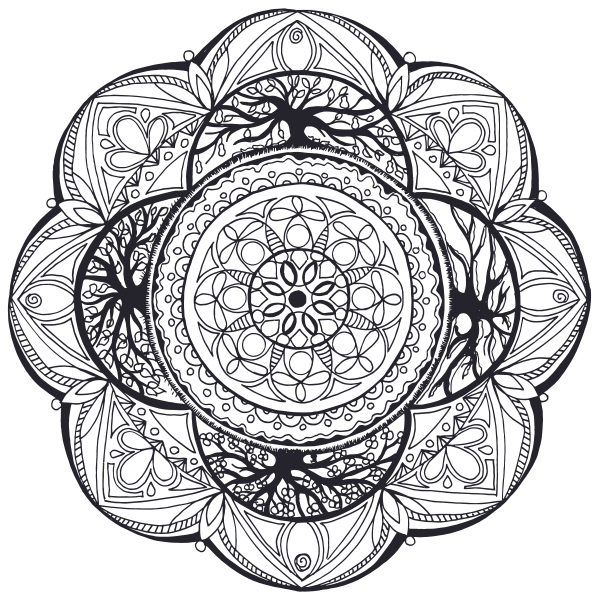 SVG Hand-Drawn Mandala Symbol