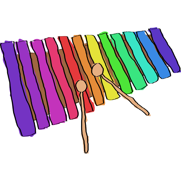 SVG Hand Drawn Xylophone