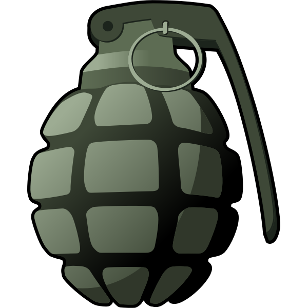 SVG Hand grenade vector image