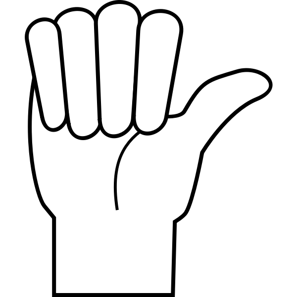 SVG Hand held up to hitchhike vector clip art