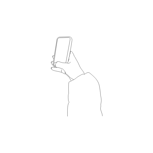 SVG Hand holding a mobile
