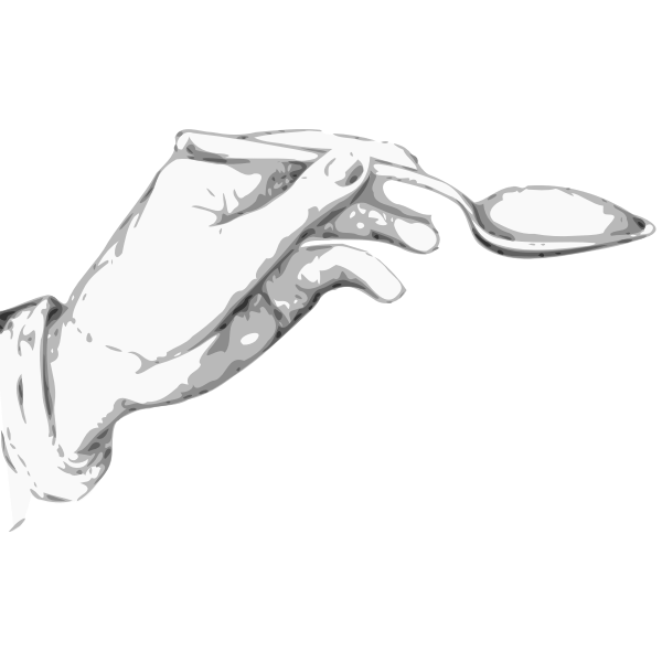 SVG Hand holding a spoon Vector clip art