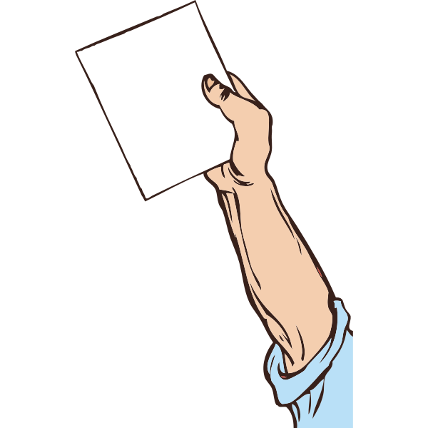 SVG hand holding paper