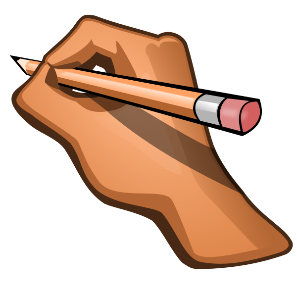SVG Hand holding pencil