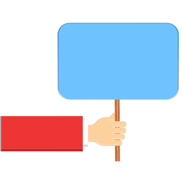SVG Hand Holding Sign