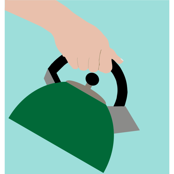 SVG Hand holidng a kettle
