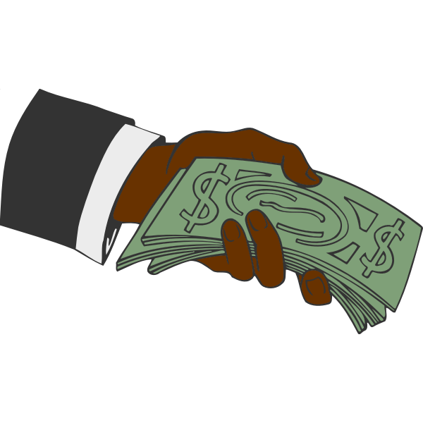 SVG Hand offering money vector image
