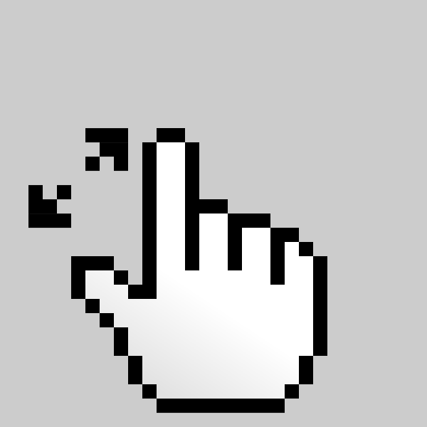 SVG Hand pixel cursor