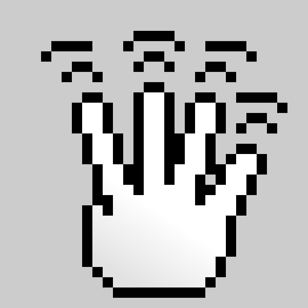 SVG Hand pointer with four fingers