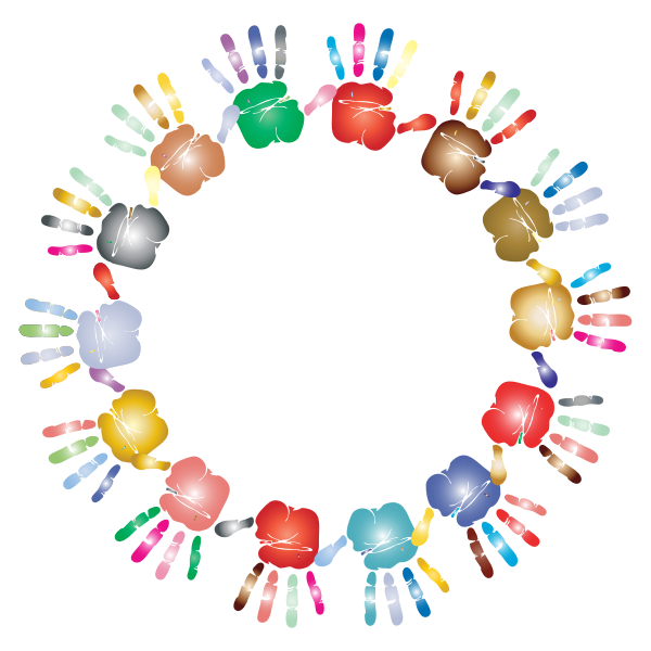 SVG Hand print circle