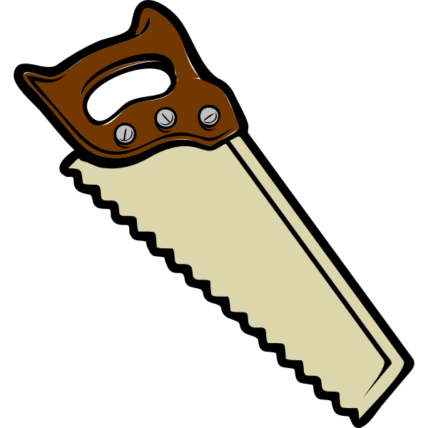 SVG Hand saw vector image
