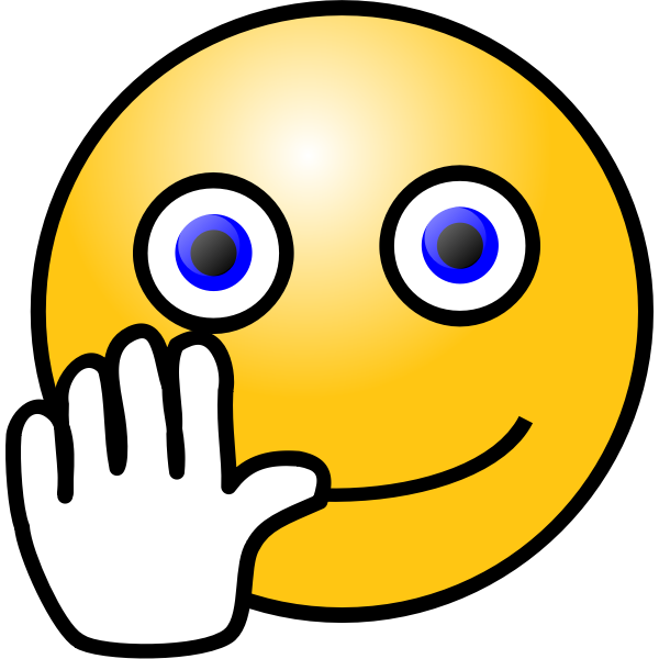 SVG Hand waving smiley