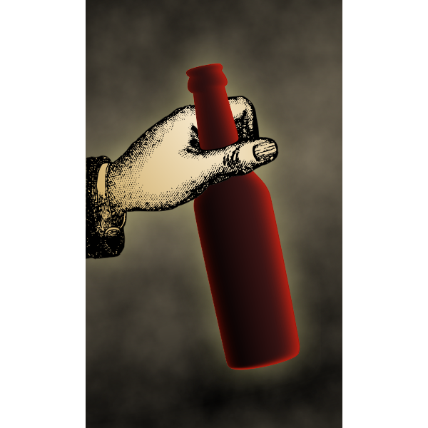 SVG Hand with a bottle 2