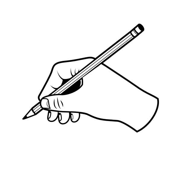 SVG Hand with a pencil