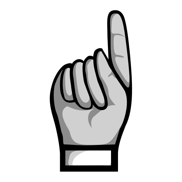 SVG Hand with a pointing finger