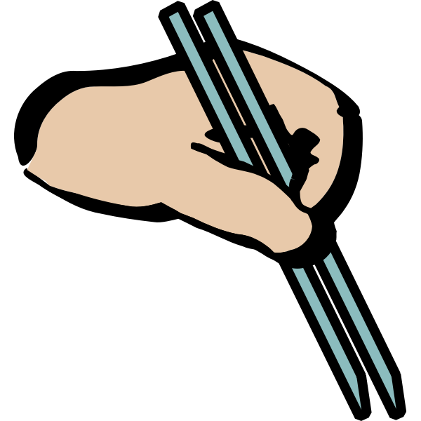 SVG Hand with Chopsticks