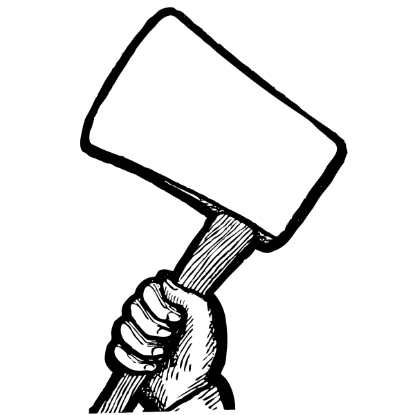 SVG Hand with hatchet