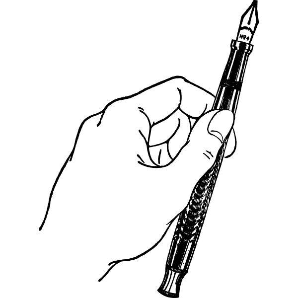 SVG Hand with pen