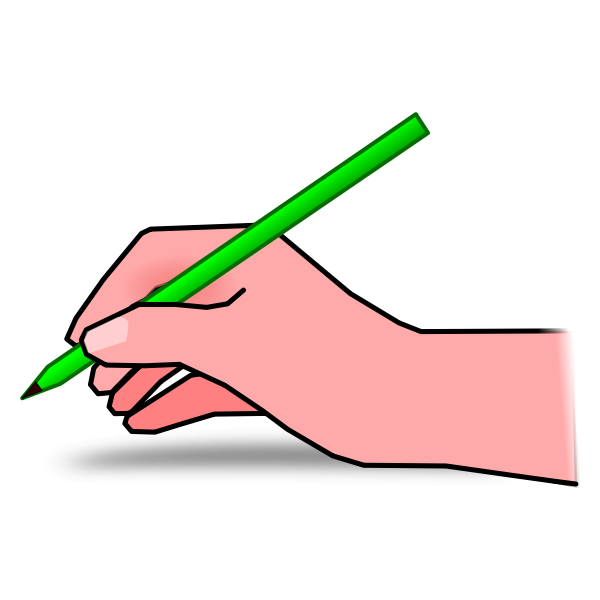 SVG Hand with pencil