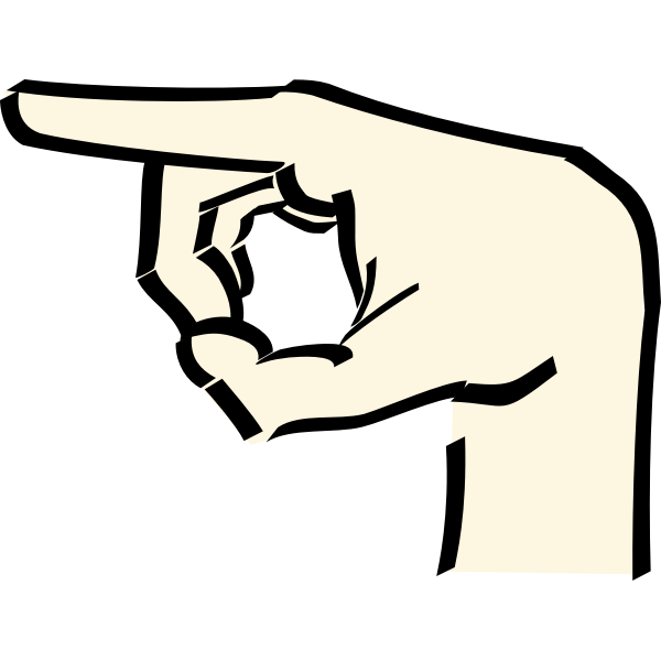 SVG Hand with raised index finger