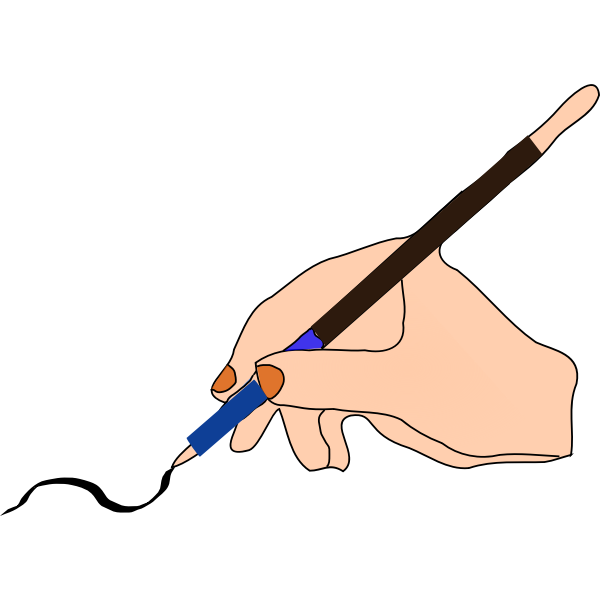 SVG Hand writing vector illustration