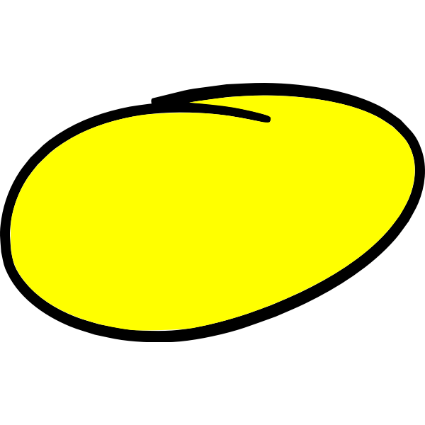 SVG Hand-written circle in yellow color