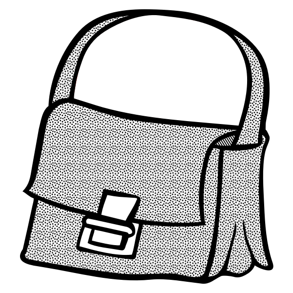 SVG Handbag line art vector clip art