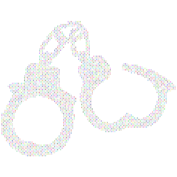 SVG Handcuffs silhouette prismatic pattern
