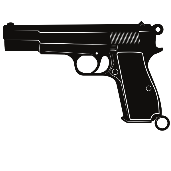 SVG Handgun monochrome silhouette