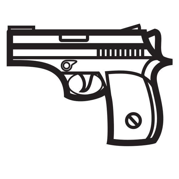 SVG Handgun silhouette clip art