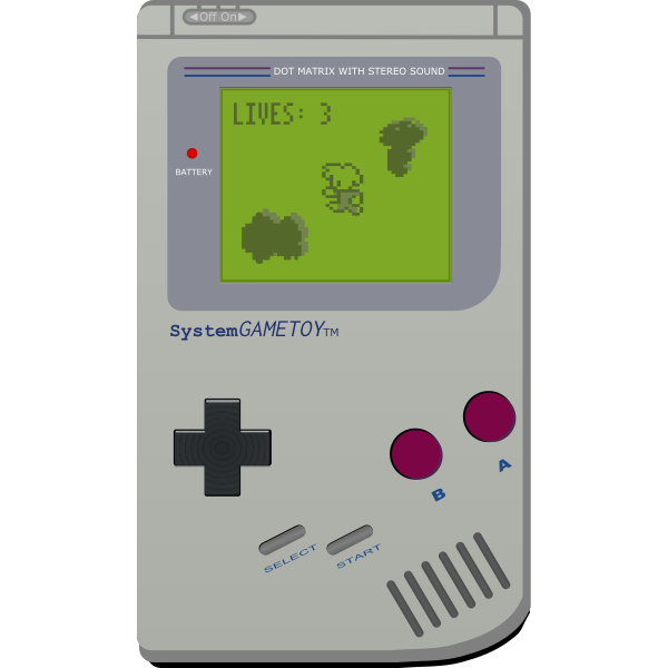 SVG Handheld Game Turned on
