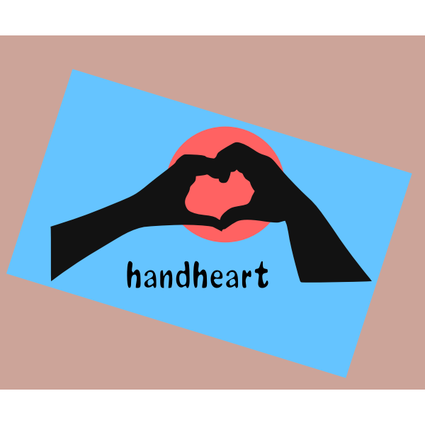 SVG Hands and heart poster