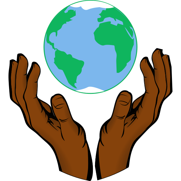 SVG Hands around the Earth