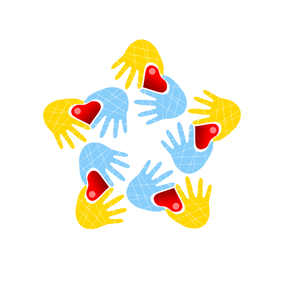 SVG Hands forming hearts