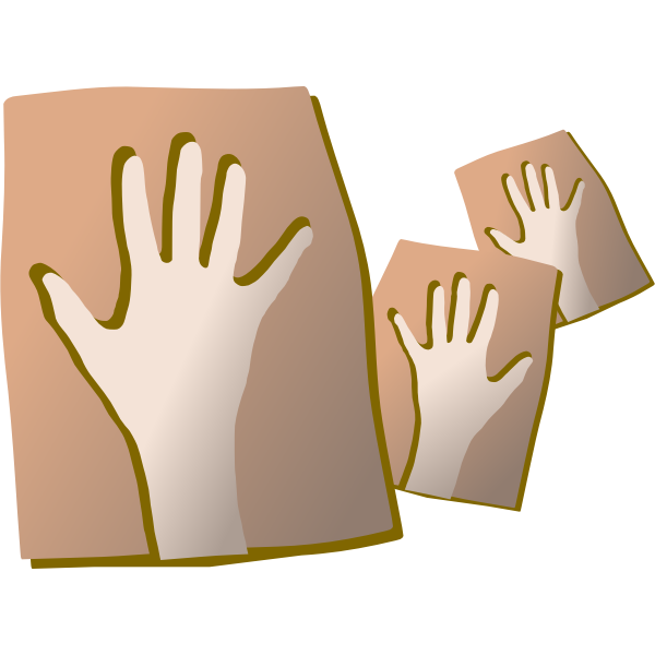 SVG Hands on clay vector image
