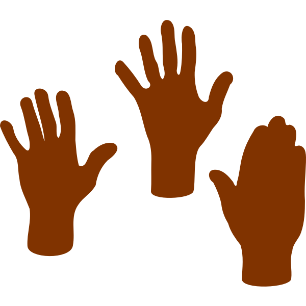 SVG Hands vector silhouette