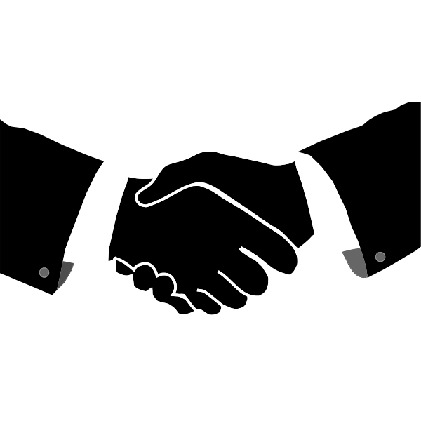 SVG Handshake vector silhouette