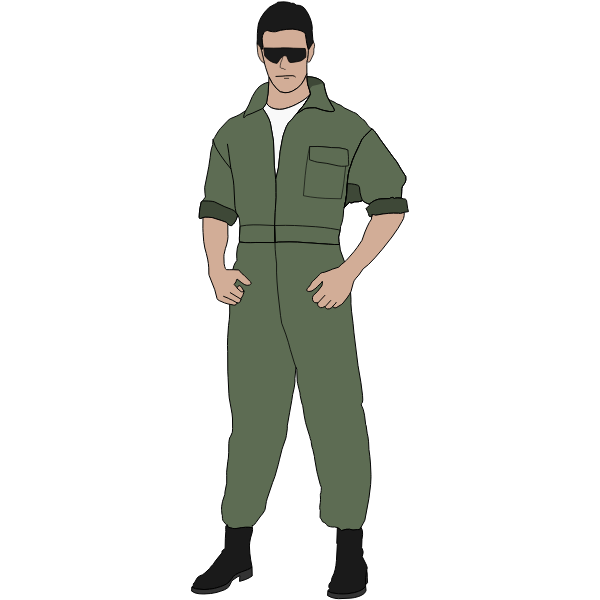 SVG Handsome pilot