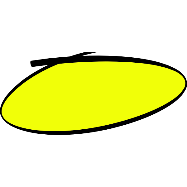 SVG Handwritten circle in yellow color