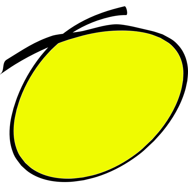 SVG Handwritten circle yellow color