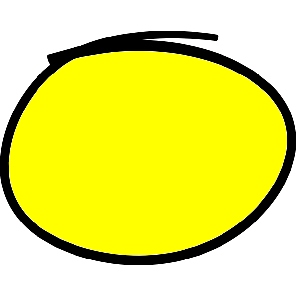 SVG Handwritten yellow circle