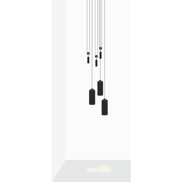 SVG Hanging decorative lights vector clip art