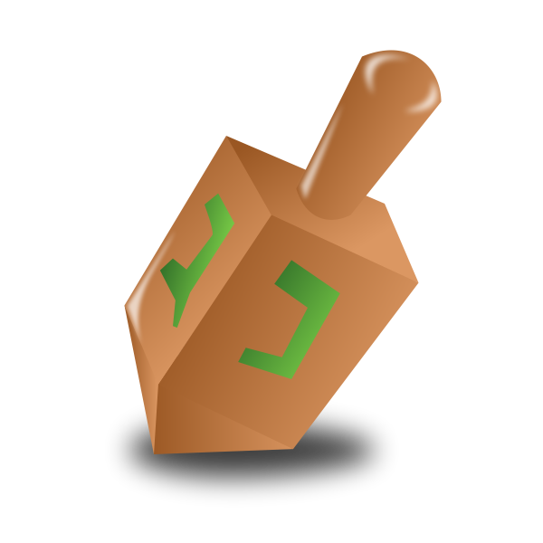 SVG Hannukah dreidel vector illustration