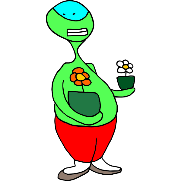 SVG Happie with flowers