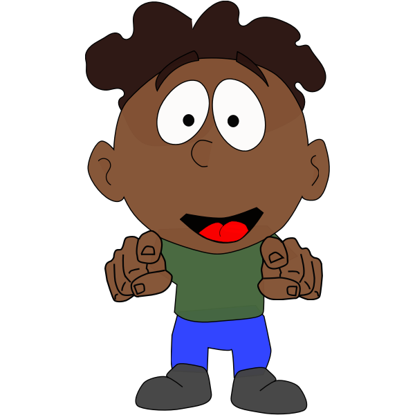 SVG Happy African man