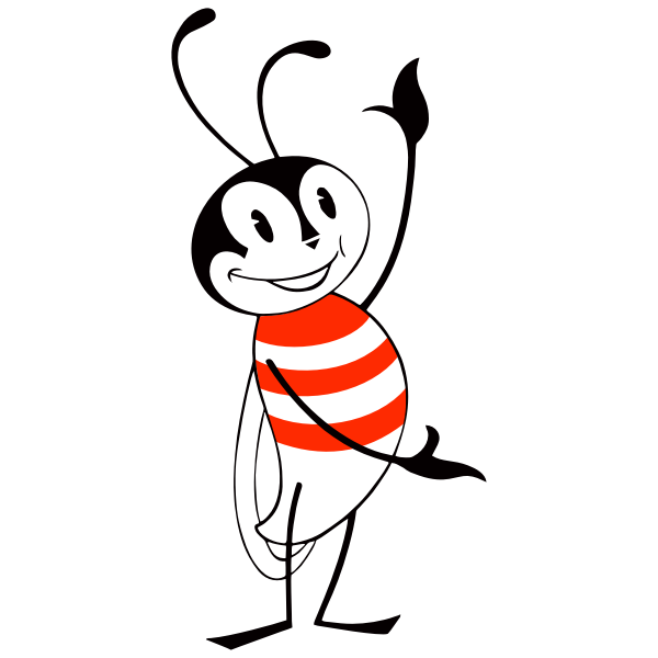 SVG Happy animated bee