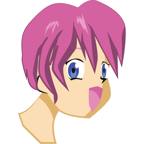 SVG Happy anime boy