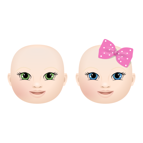 SVG Happy babies vector image